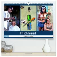 Vorderes Coverbild Frisch frisiert - Friseure in Kuba (hochwertiger Premium Wandkalender 2026 DIN A2 quer), Kunstdruck in Hochglanz