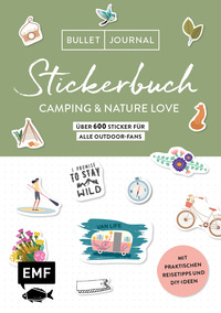 Vorderes Coverbild Bullet Journal Stickerbuch – Camping & Nature Love – Über 600 Sticker für alle Outdoor-Fans
