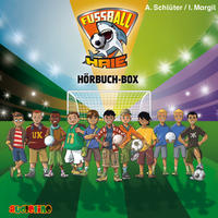 Vorderes Coverbild Fußball-Haie Hörbuch-Box