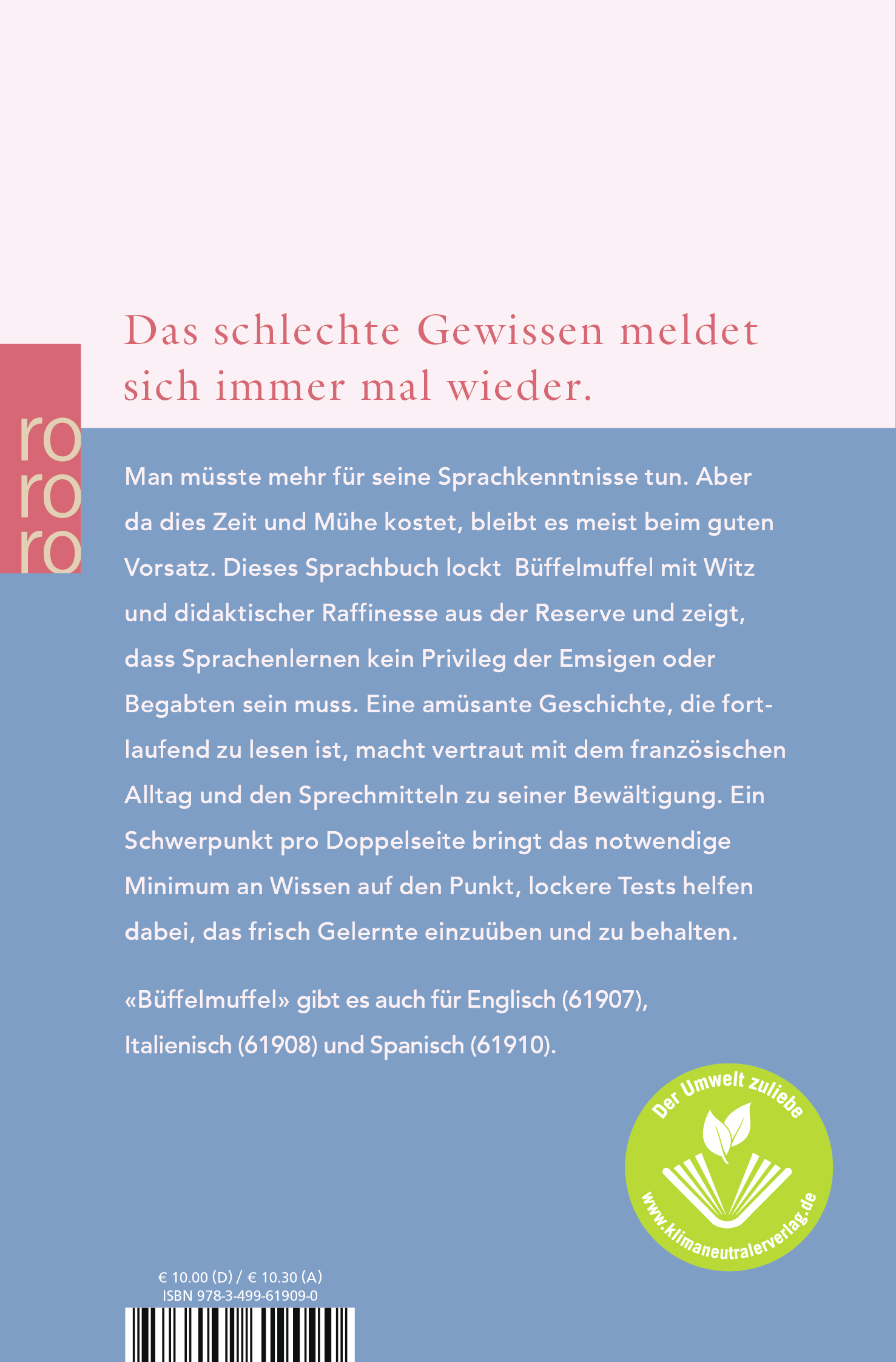 Rückseitencover Französisch für Büffelmuffel