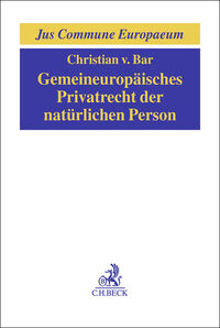Vorderes Coverbild Gemeineuropäisches Privatrecht der natürlichen Person