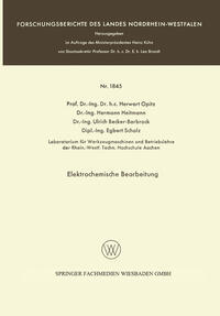 Vorderes Coverbild Elektrochemische Bearbeitung