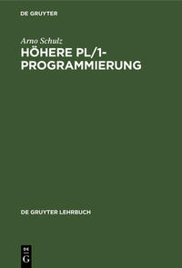 Vorderes Coverbild Höhere PL/1-Programmierung