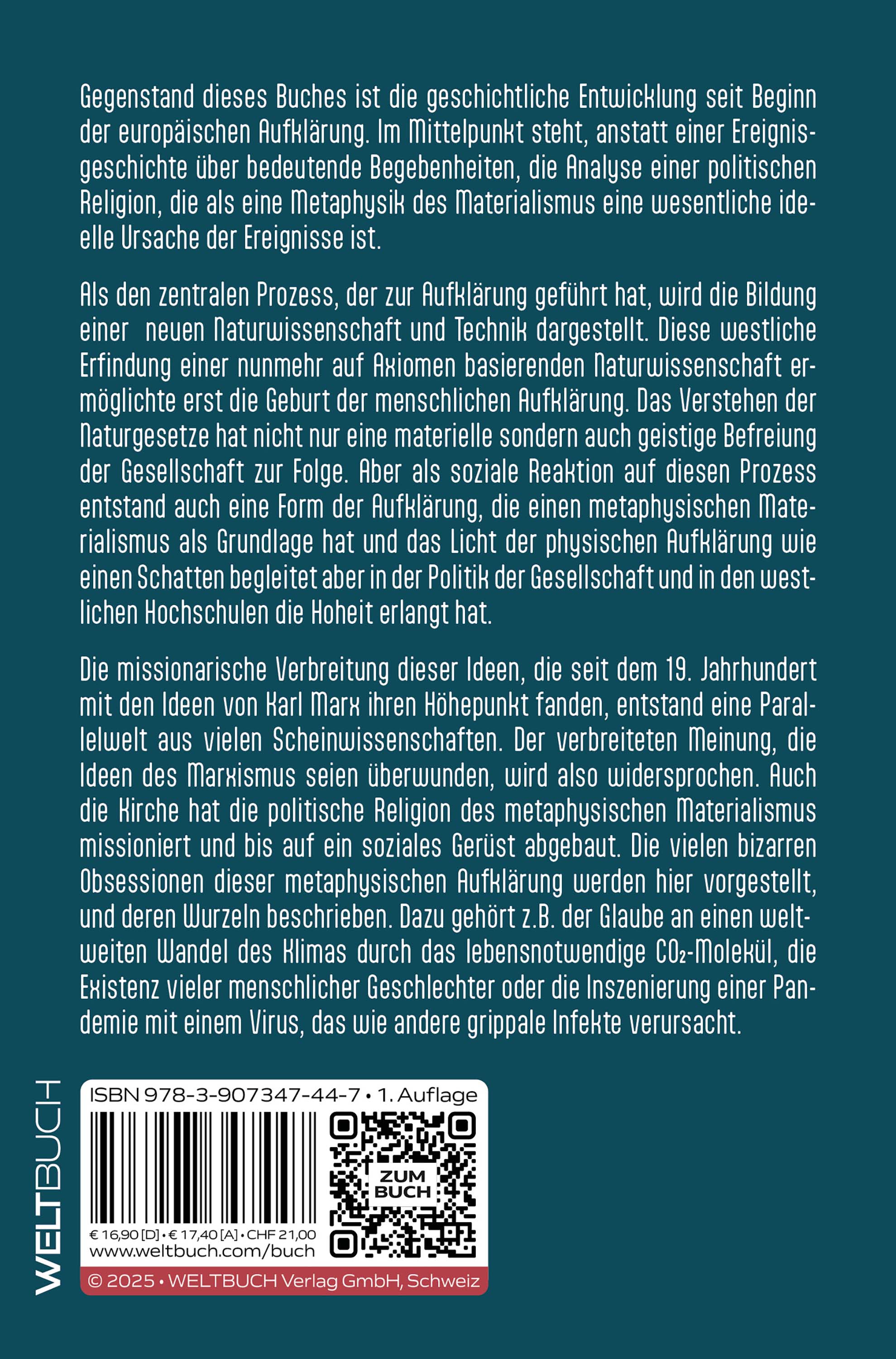 Rückseitencover Der Ursprung vom Ende