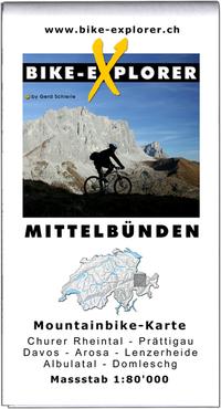 Vorderes Coverbild Bike-Explorer Karte Mittelbünden