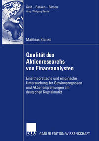 Vorderes Coverbild Qualität des Aktienresearch von Finanzanalysten