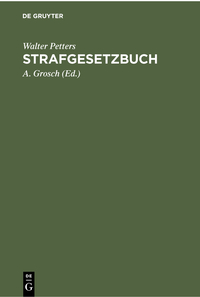 Vorderes Coverbild Strafgesetzbuch