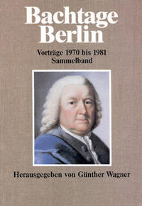 Vorderes Coverbild Bachtage Berlin