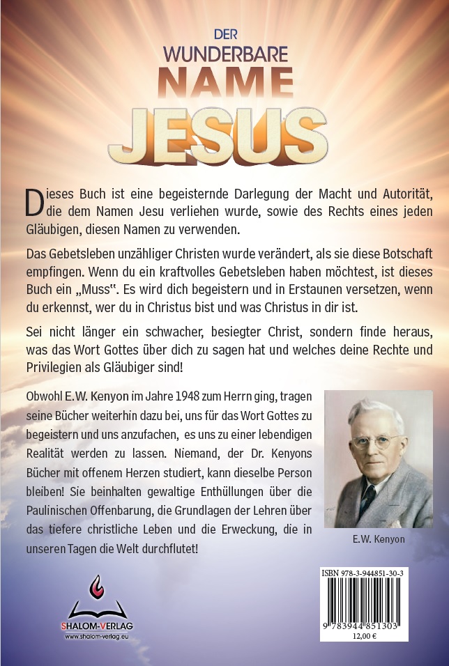 Rückseitencover Der wunderbare Name Jesu