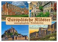 Vorderes Coverbild Europäische Klöster - unvergängliche Schönheiten (Wandkalender 2026 DIN A4 quer), CALVENDO Monatskalender