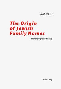 Vorderes Coverbild The Origin of Jewish Family Names