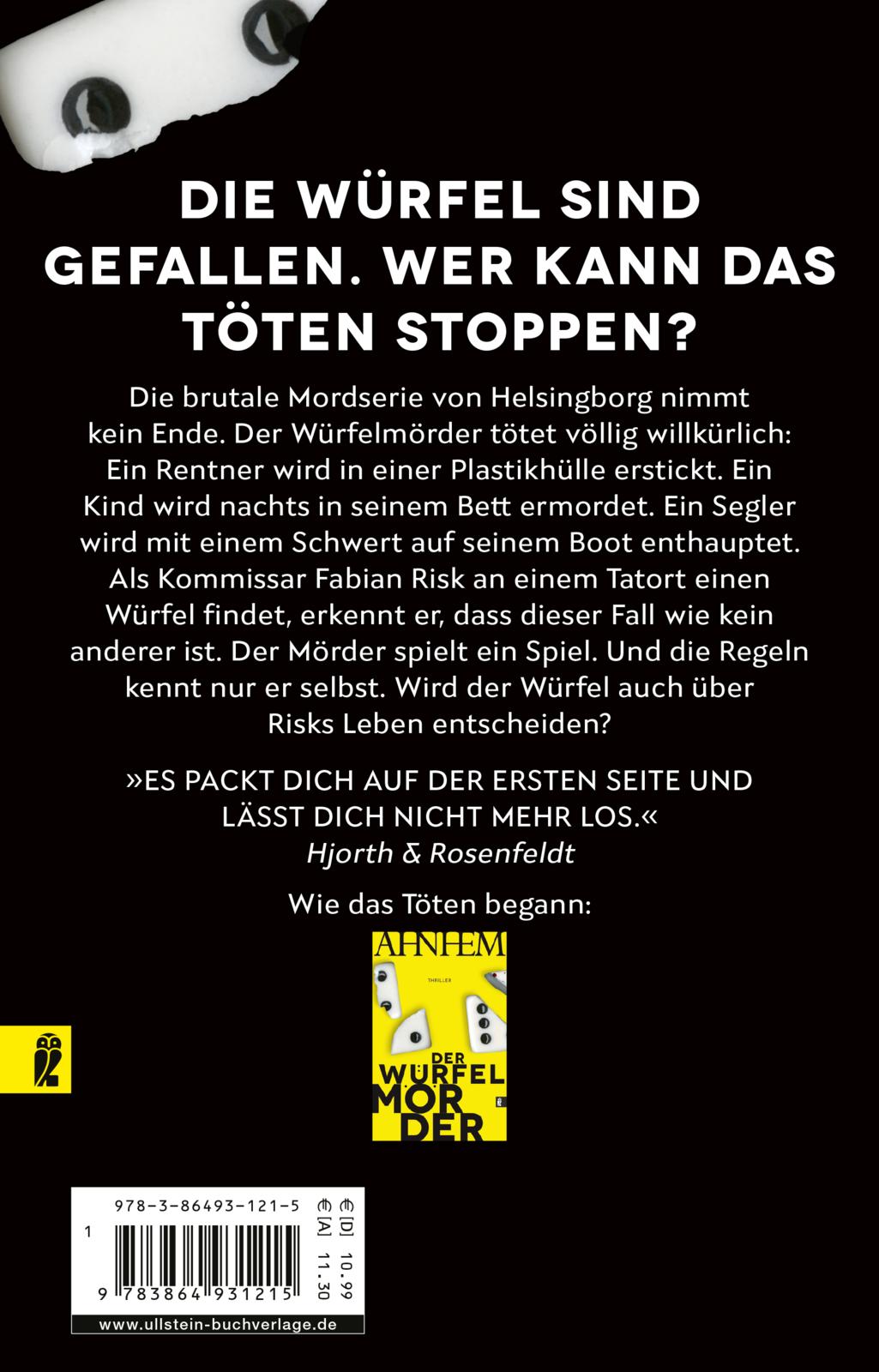 Rückseitencover Die Rückkehr des Würfelmörders (Ein Fabian-Risk-Krimi 5)