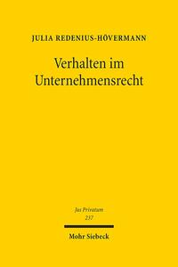 Vorderes Coverbild Verhalten im Unternehmensrecht
