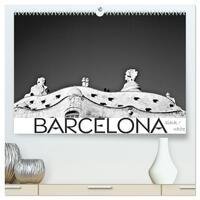 Vorderes Coverbild BARCELONA [black/white] (hochwertiger Premium Wandkalender 2025 DIN A2 quer), Kunstdruck in Hochglanz
