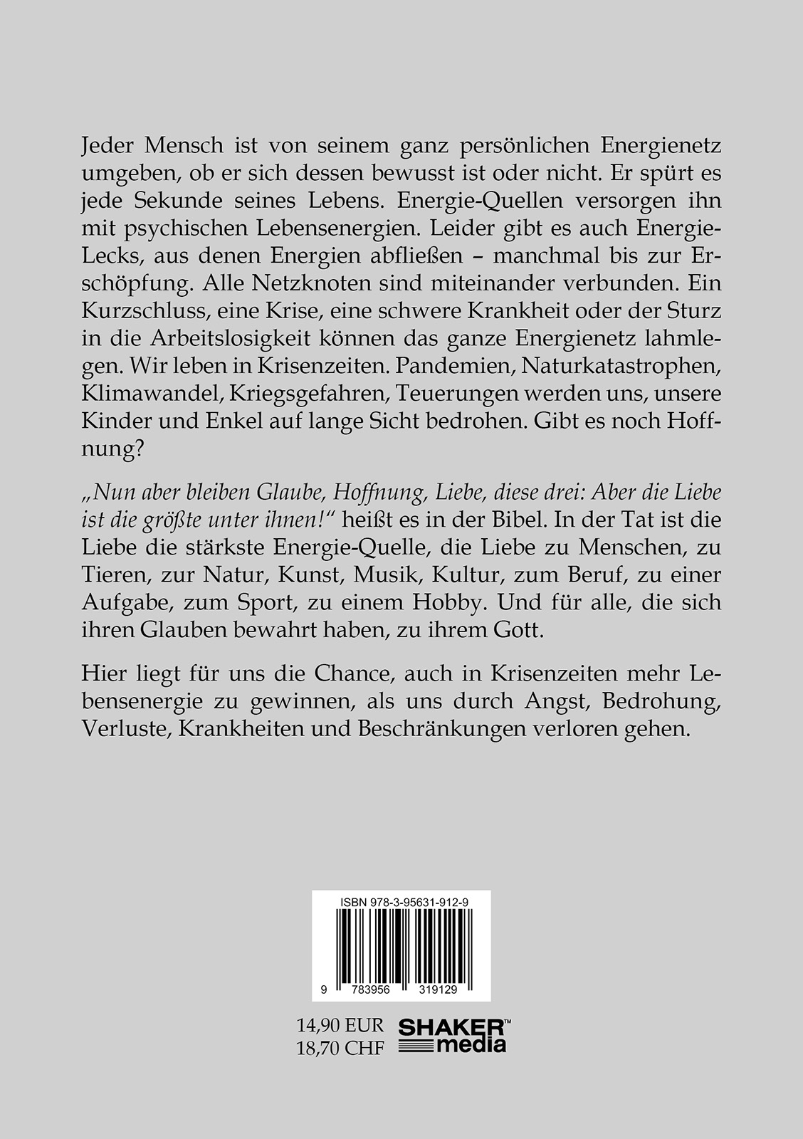 Rückseitencover Mit der Kraft der Liebe - NEUE LEBENSENERGIE