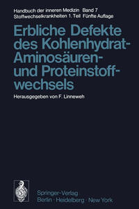 Vorderes Coverbild Erbliche Defekte des Kohlenhydrat-, Aminosäuren- und Proteinstoffwechsels