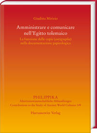 Vorderes Coverbild Amministrare e comunicare nell’Egitto tolemaico