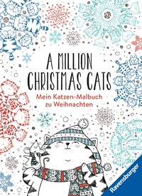 Vorderes Coverbild A Million Christmas Cats: Mein Katzen-Malbuch zu Weihnachten