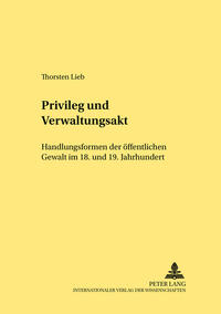 Vorderes Coverbild Privileg und Verwaltungsakt