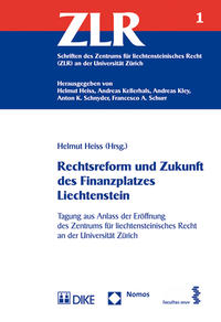 Vorderes Coverbild Rechtsreform und Zukunft des Finanzplatzes Liechtenstein