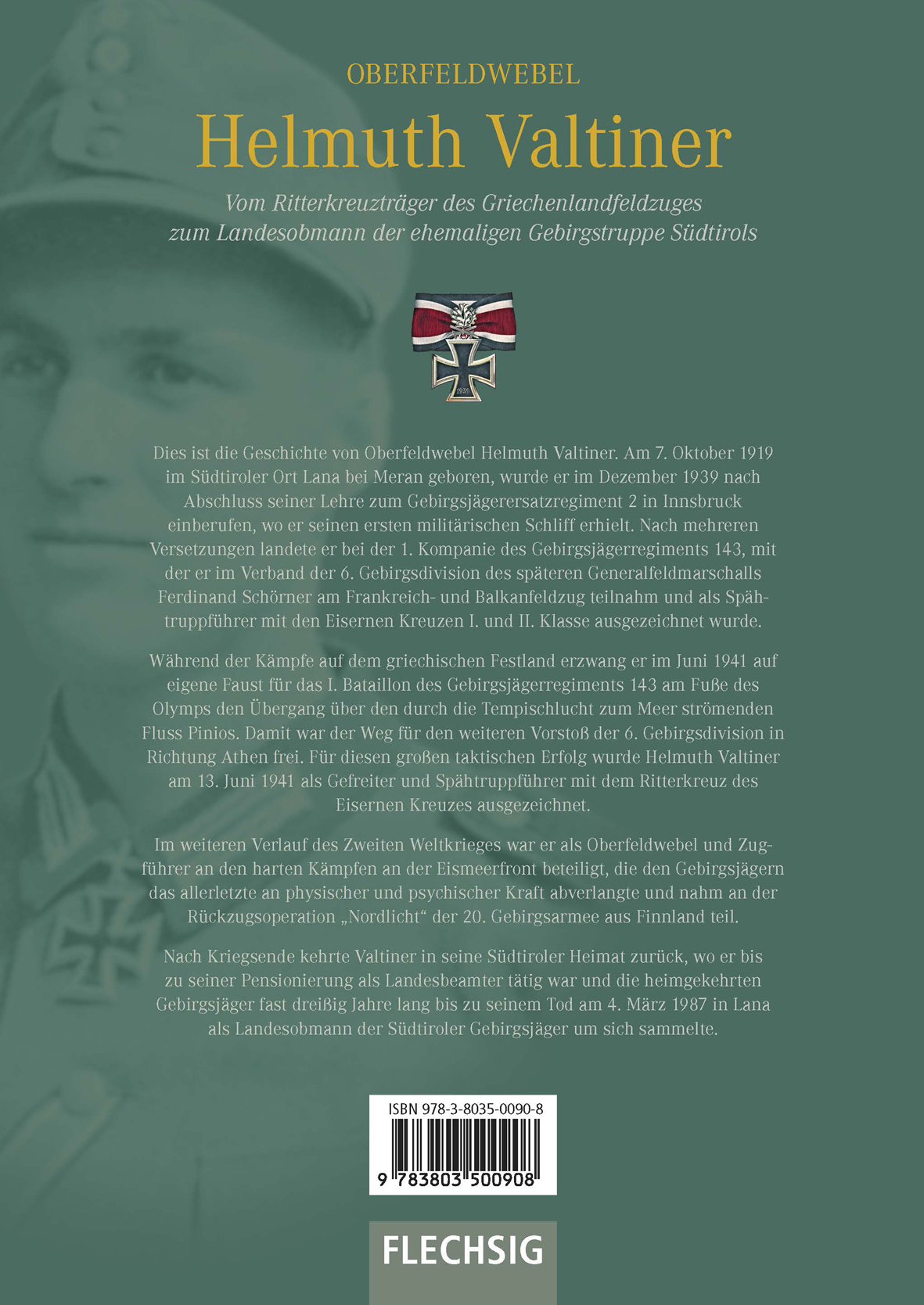 Rückseitencover Oberfeldwebel Helmuth Valtiner