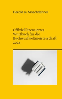 Vorderes Coverbild Offiziell lizensiertes Wurfbuch für die Buchwurfweltmeisterschaft 2024