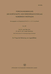 Vorderes Coverbild Zur Frage der Belastung von Jugendlichen