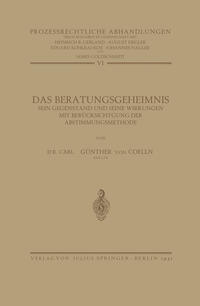 Vorderes Coverbild Das Beratungsgeheimnis
