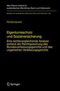 Vorderes Coverbild Eigentumsschutz und Sozialversicherung