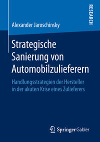 Vorderes Coverbild Strategische Sanierung von Automobilzulieferern