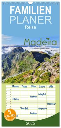 Vorderes Coverbild Familienplaner 2026 - Wildes Madeira - Inselimpressionen mit 5 Spalten (Wandkalender, 21 x 45 cm) CALVENDO
