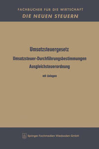 Vorderes Coverbild Umsatzsteuergesetz Umsatzsteuer-Durchführungsbestimmungen Ausgleichsteuerordnung