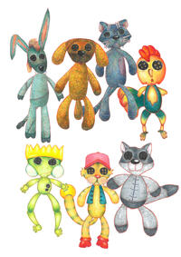 Vorderes Coverbild Hampelfiguren Tiere ausschneiden & basteln!