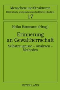 Vorderes Coverbild Erinnerung an Gewaltherrschaft