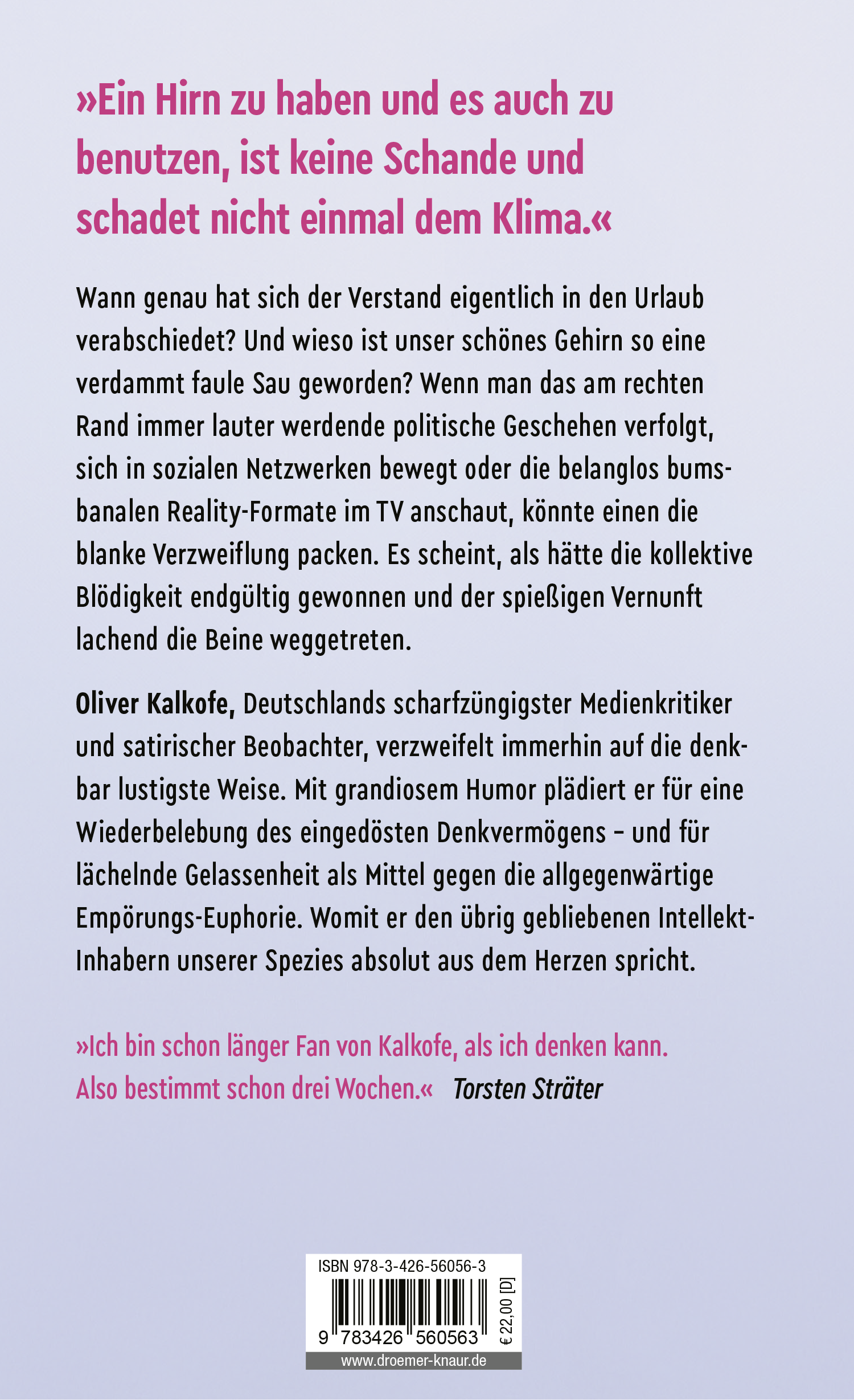 Rückseitencover Sieg der Blödigkeit