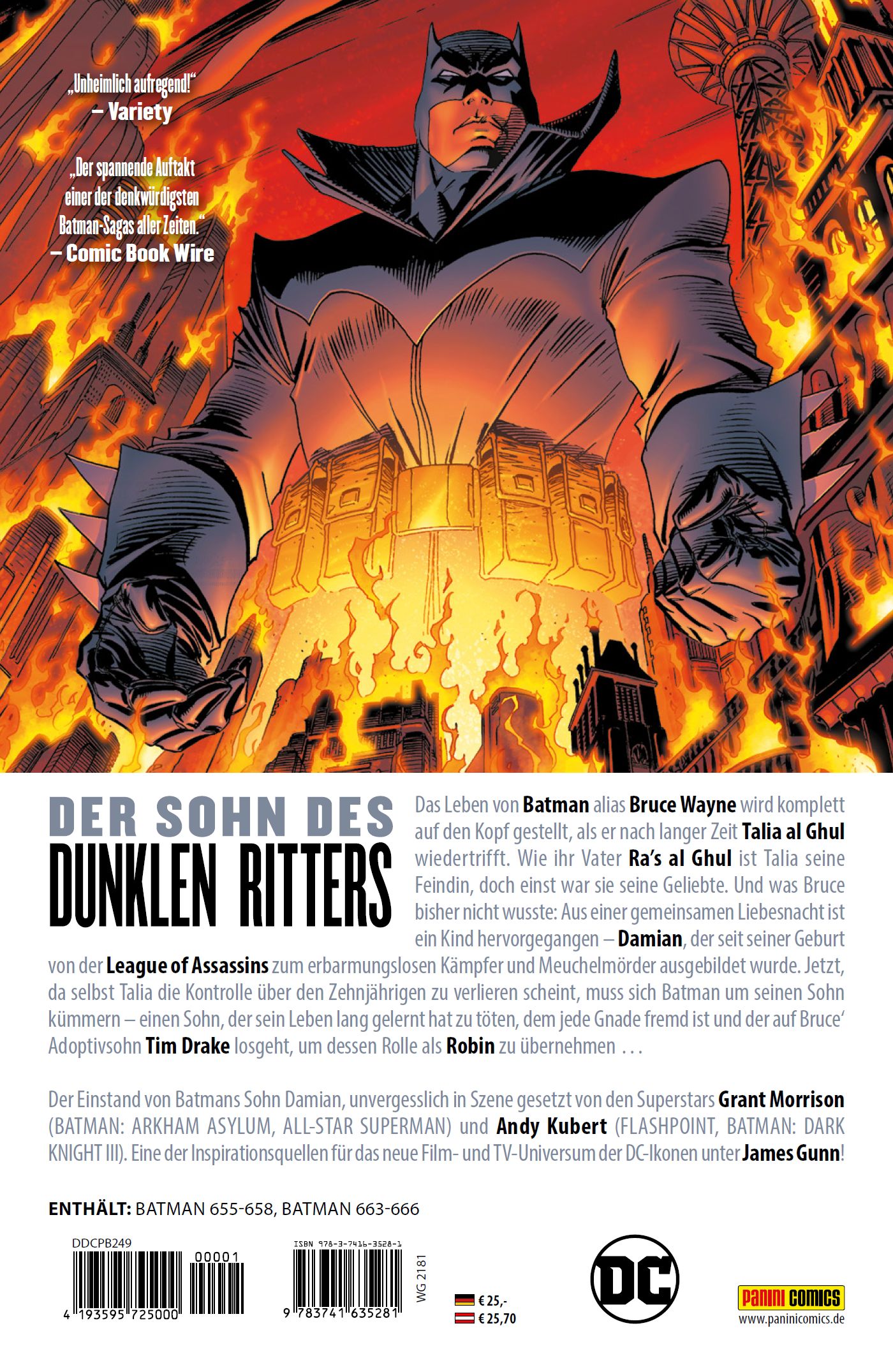 Rückseitencover Batmans Sohn (Neuauflage)