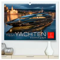 Vorderes Coverbild Mega Yachten Fantasien (hochwertiger Premium Wandkalender 2025 DIN A2 quer), Kunstdruck in Hochglanz