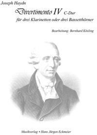 Vorderes Coverbild Divertimento IV in C Dur für drei Klarinetten oder drei Bassetthörner