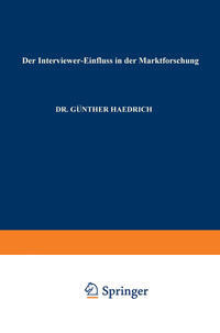 Vorderes Coverbild Der Interviewer-Einfluß in der Marktforschung