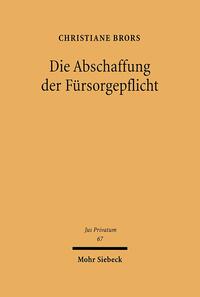 Vorderes Coverbild Die Abschaffung der Fürsorgepflicht