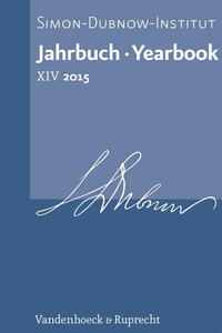 Vorderes Coverbild Jahrbuch des Simon-Dubnow-Instituts / Simon Dubnow Institute Yearbook XIV/2015