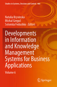 Vorderes Coverbild Developments in Information and Knowledge Management Systems for Business Applications