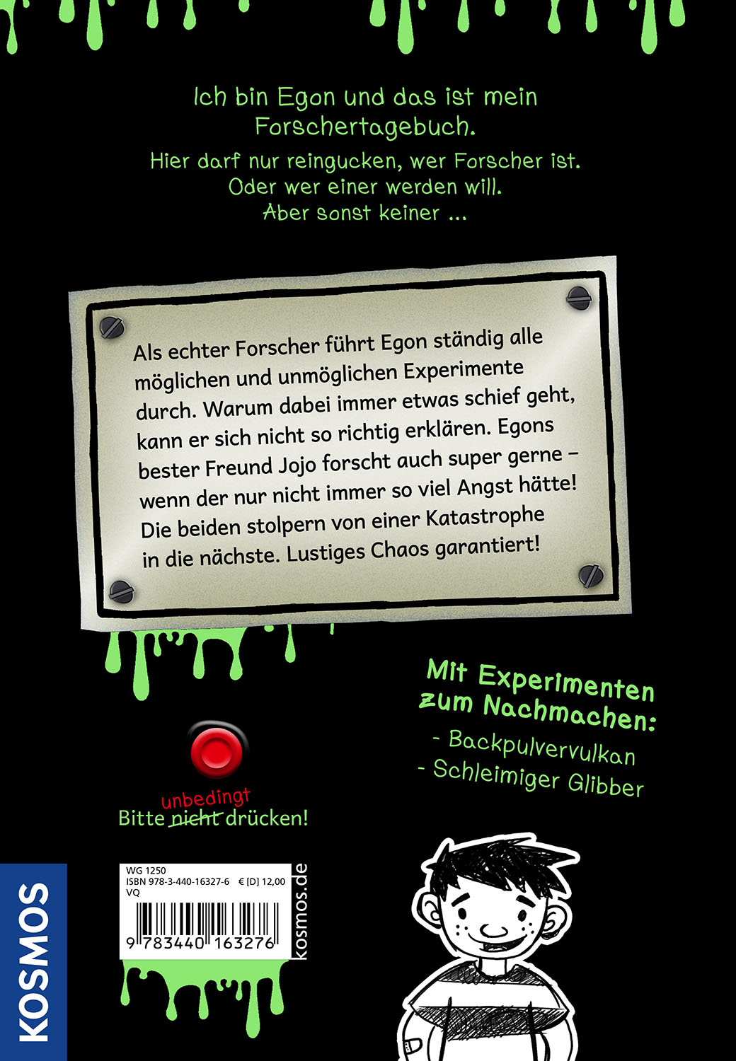 Rückseitencover Niemals den roten Knopf drücken 1, oder der Vulkan bricht aus