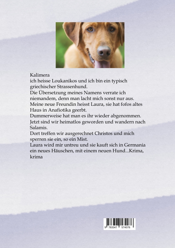 Rückseitencover Hundstage in Anafiotika