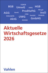 Vorderes Coverbild Aktuelle Wirtschaftsgesetze 2026