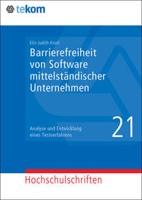 Vorderes Coverbild Barrierefreiheit von Software mittelständischer Unternehmen
