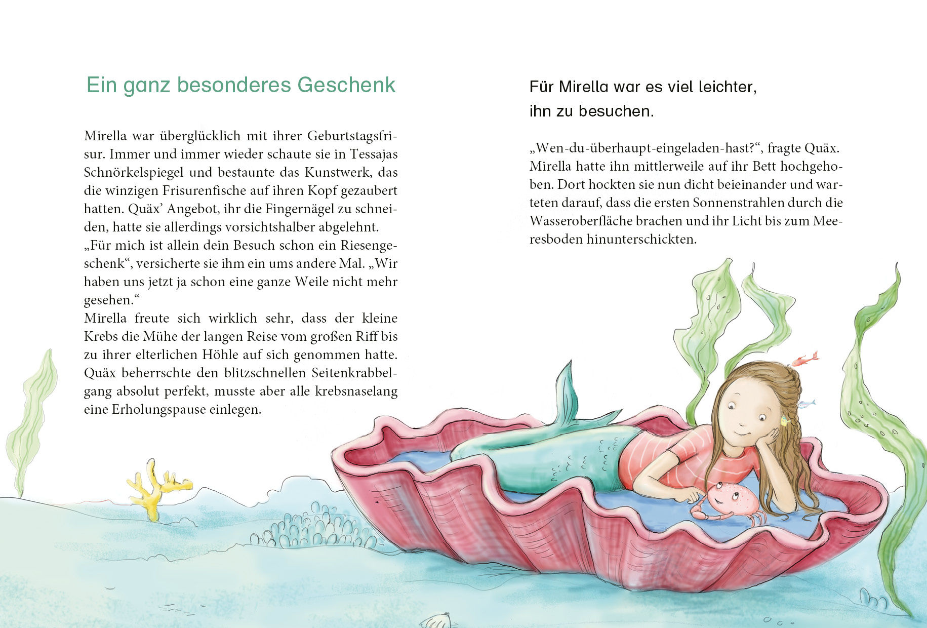 Beispielinhalt (Bild) Erst ich ein Stück, dann du - Mirella und das magische Seepferdchen