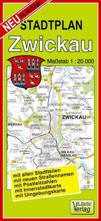 Vorderes Coverbild Stadtplan Zwickau und Werdau