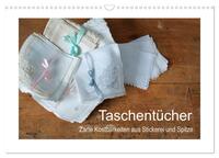 Vorderes Coverbild Taschentücher - zarte Kostbarkeiten aus Stickerei und Spitze (Wandkalender 2025 DIN A3 quer), CALVENDO Monatskalender