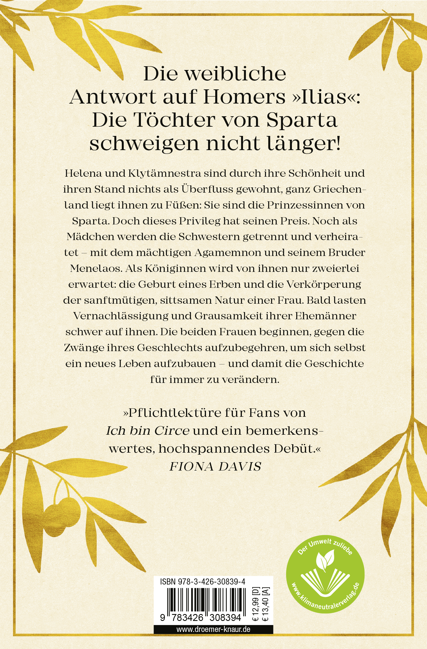 Rückseitencover Wir Töchter von Sparta